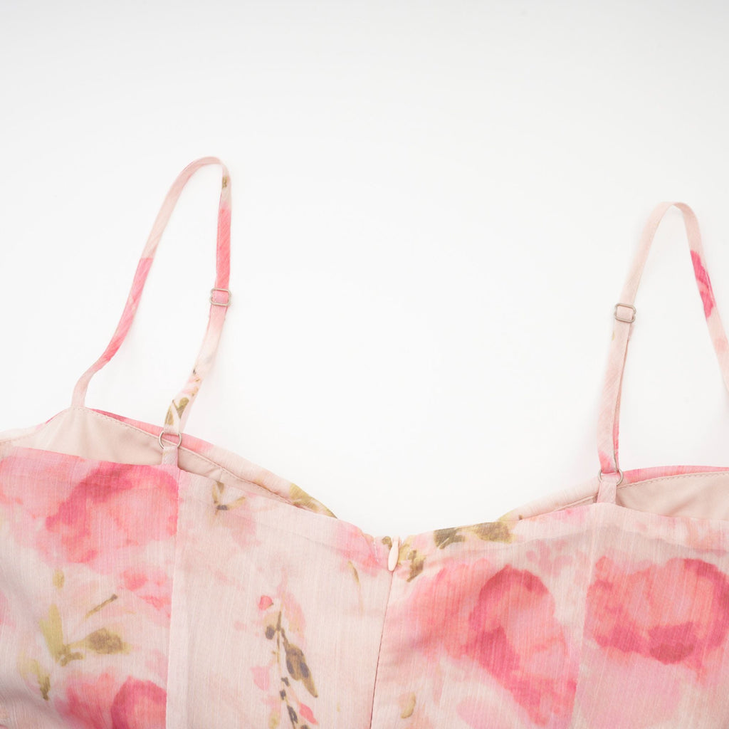 Sylvie çiçek desenli midi elbise