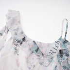 Roberta fırfırlı midi elbise