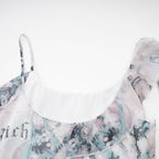 Roberta fırfırlı midi elbise