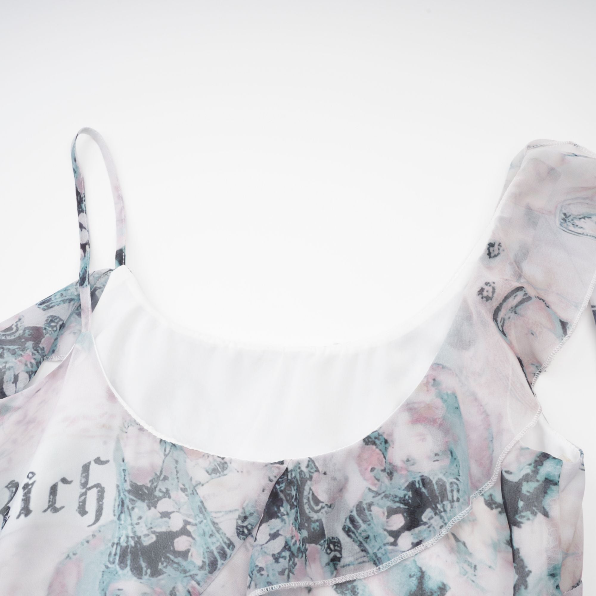 Roberta fırfırlı midi elbise