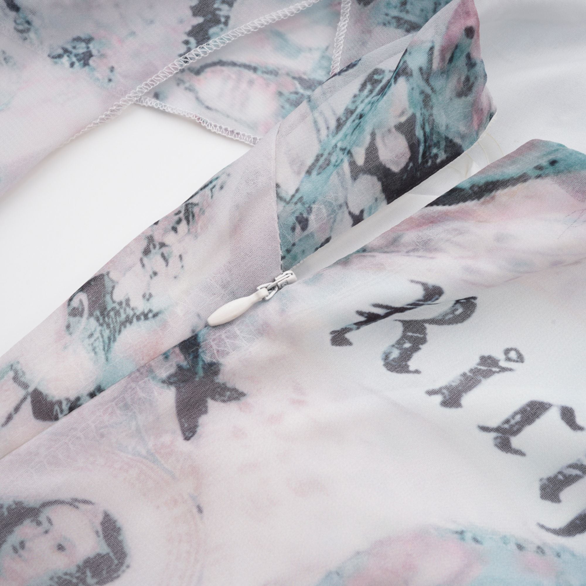 Roberta fırfırlı midi elbise