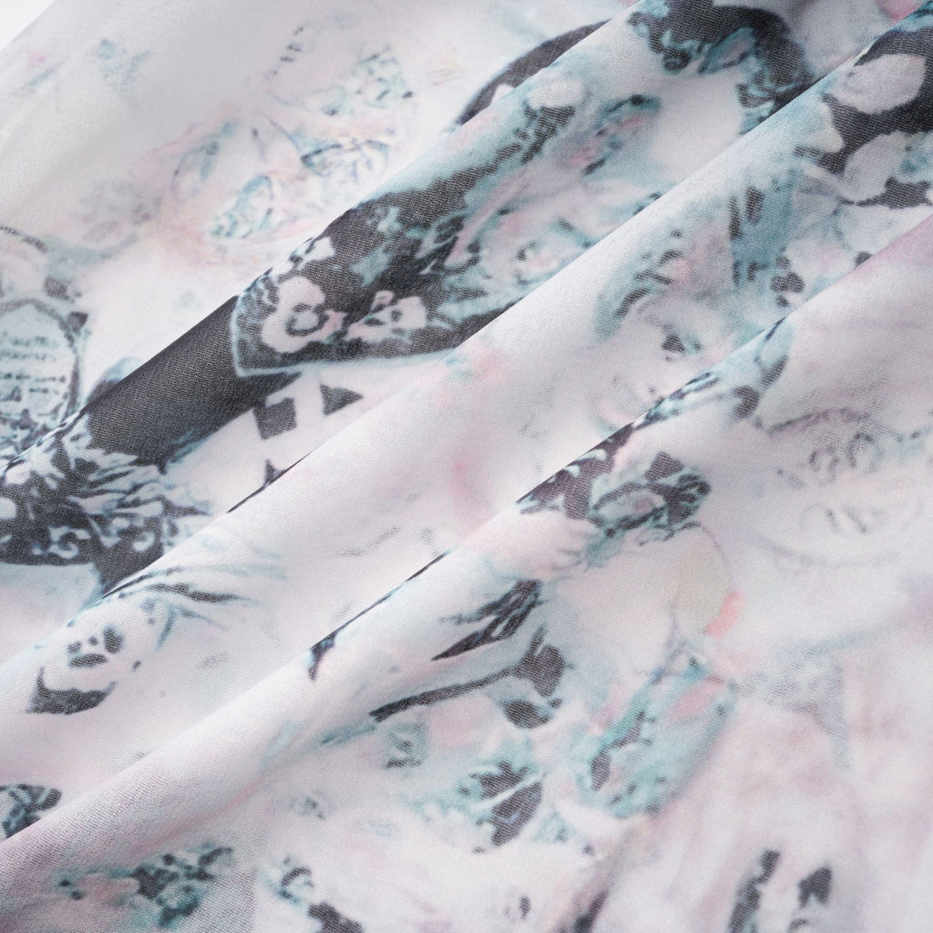 Roberta fırfırlı midi elbise