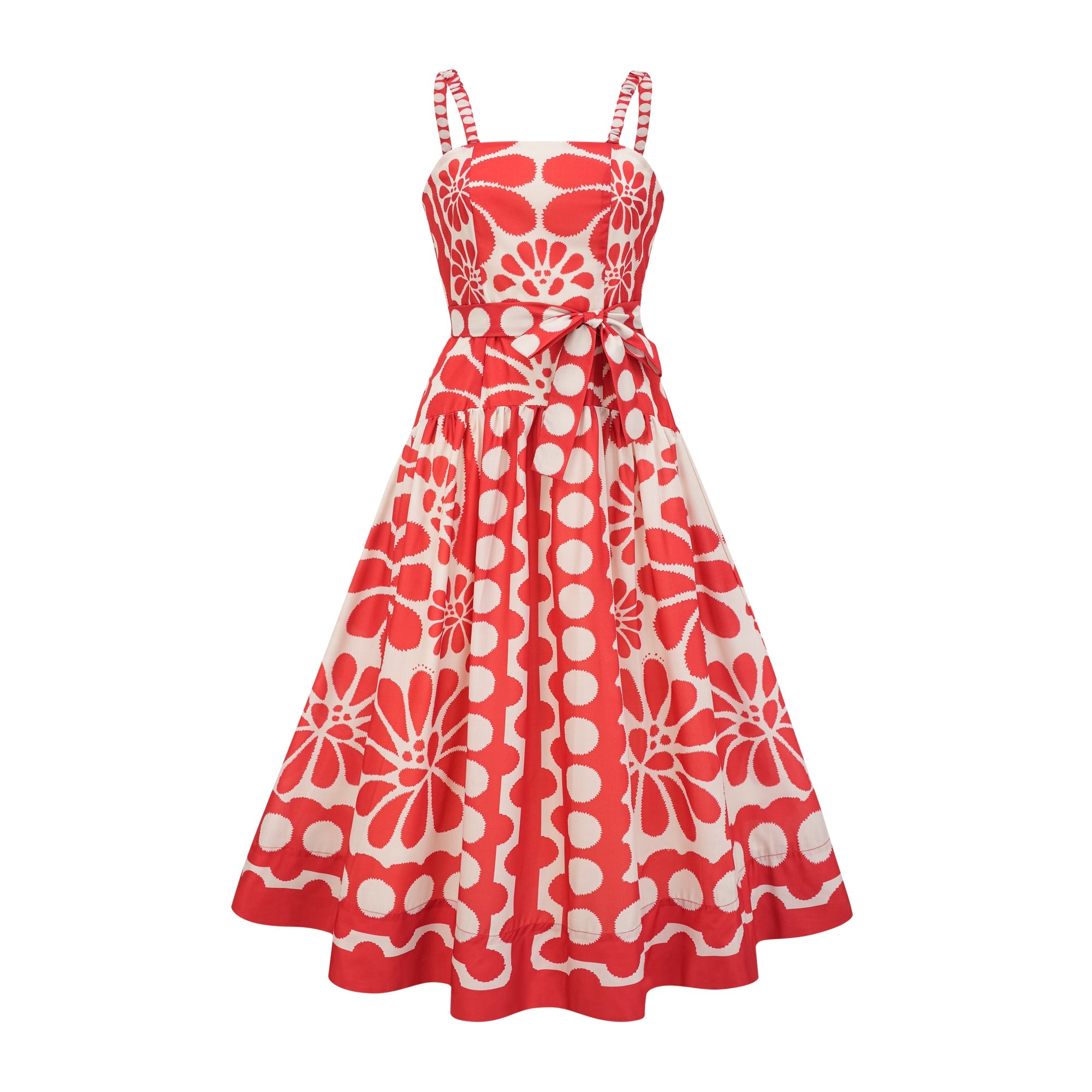 Sonia desenli midi elbise