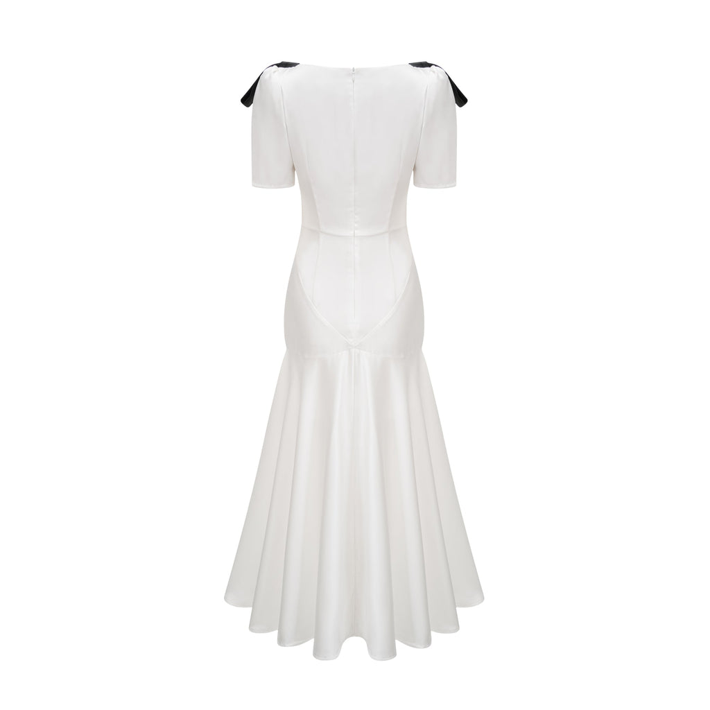 Cyrielle şerit maksi elbise