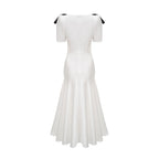 Cyrielle şerit maksi elbise