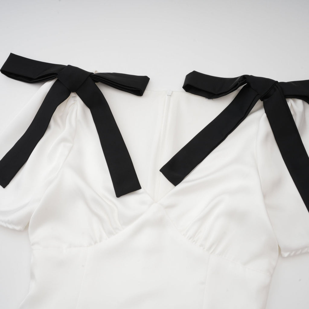 Cyrielle şerit maksi elbise