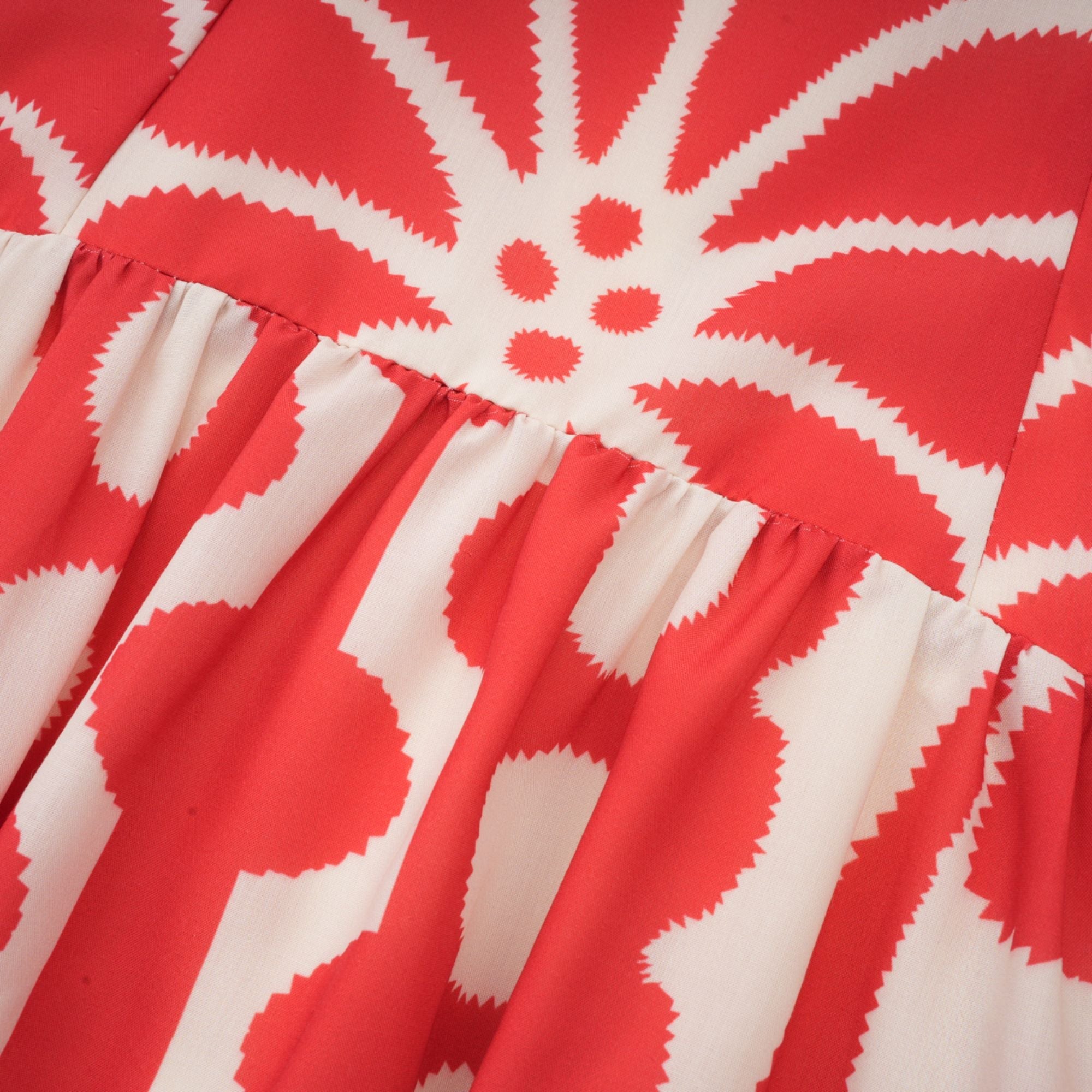 Sonia desenli midi elbise