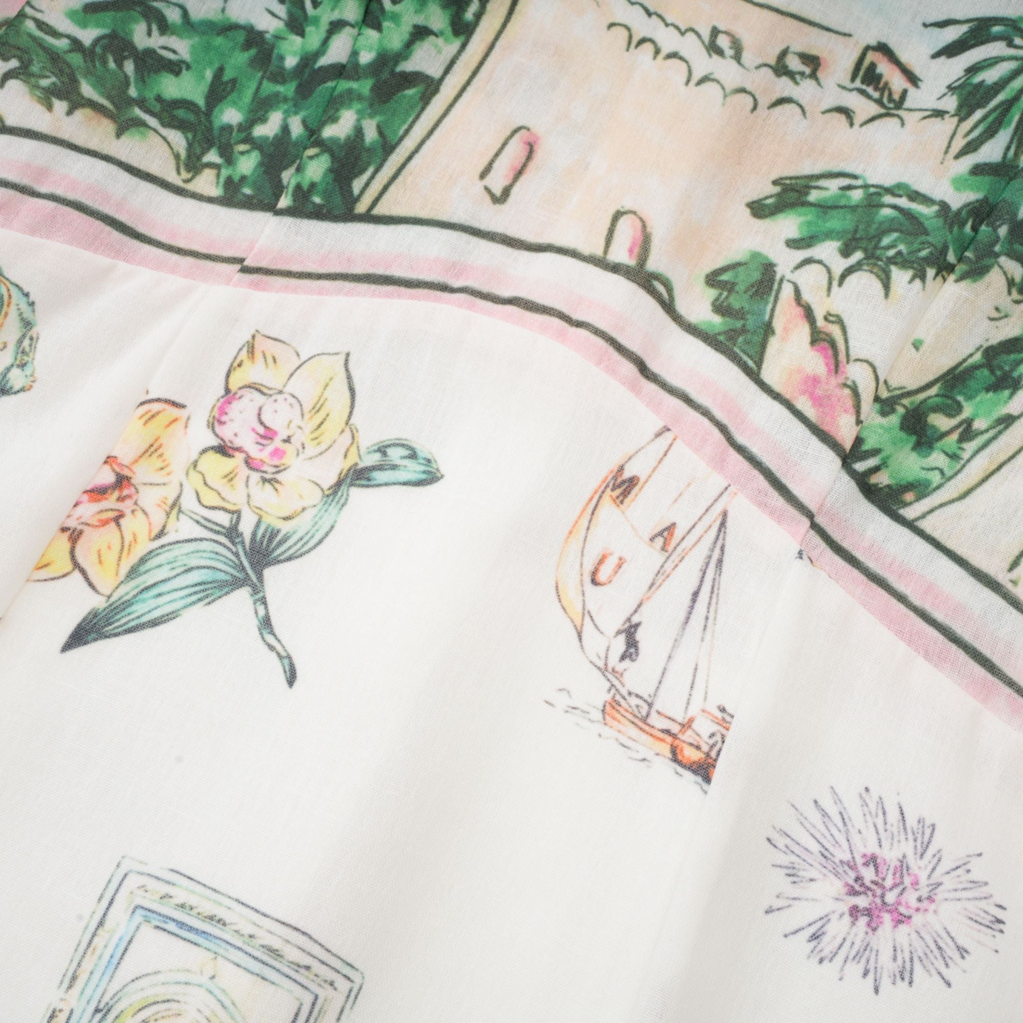 Pénélope desenli midi elbise