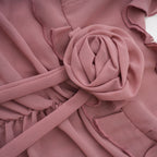 Geneviève pile maksi elbise