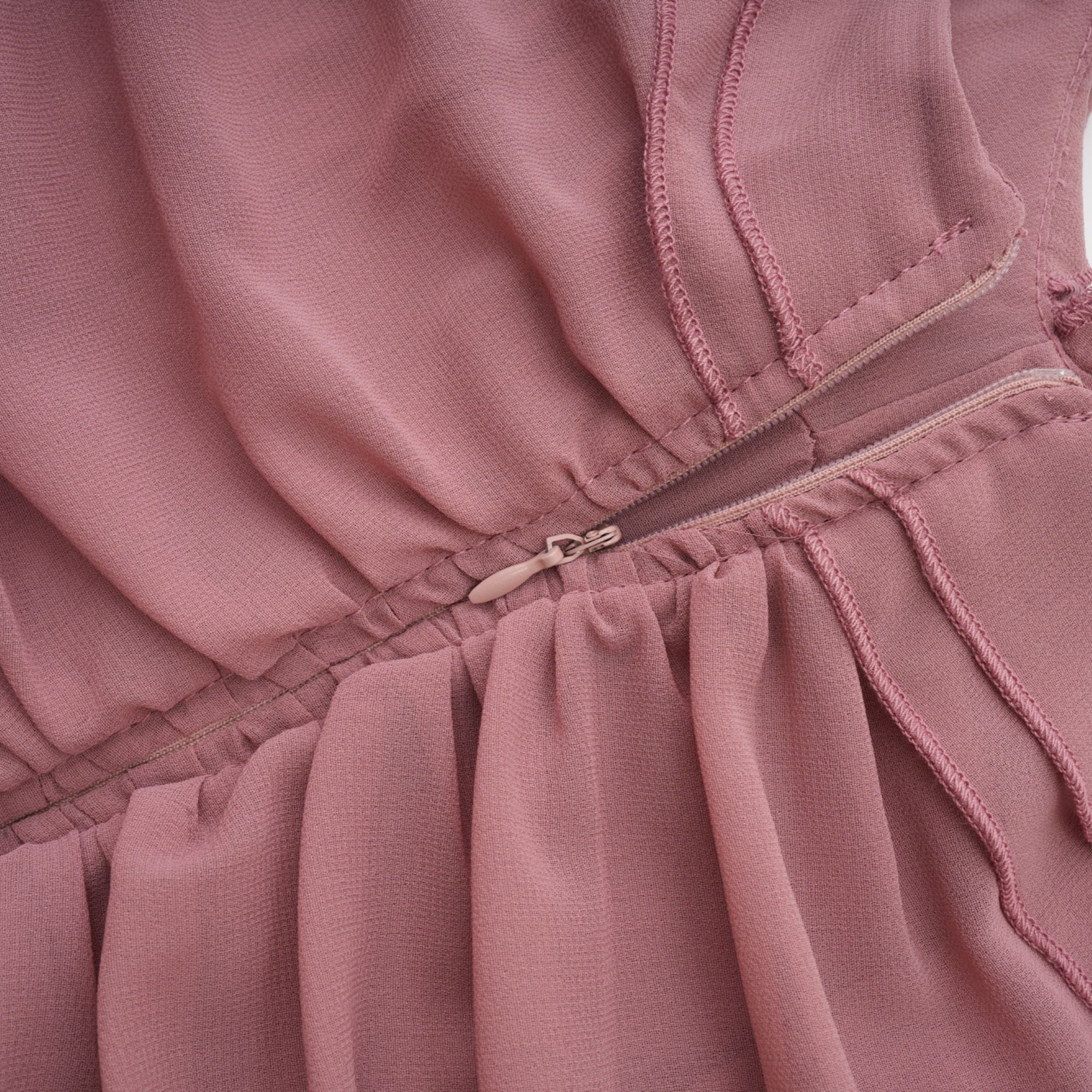 Geneviève pile maksi elbise