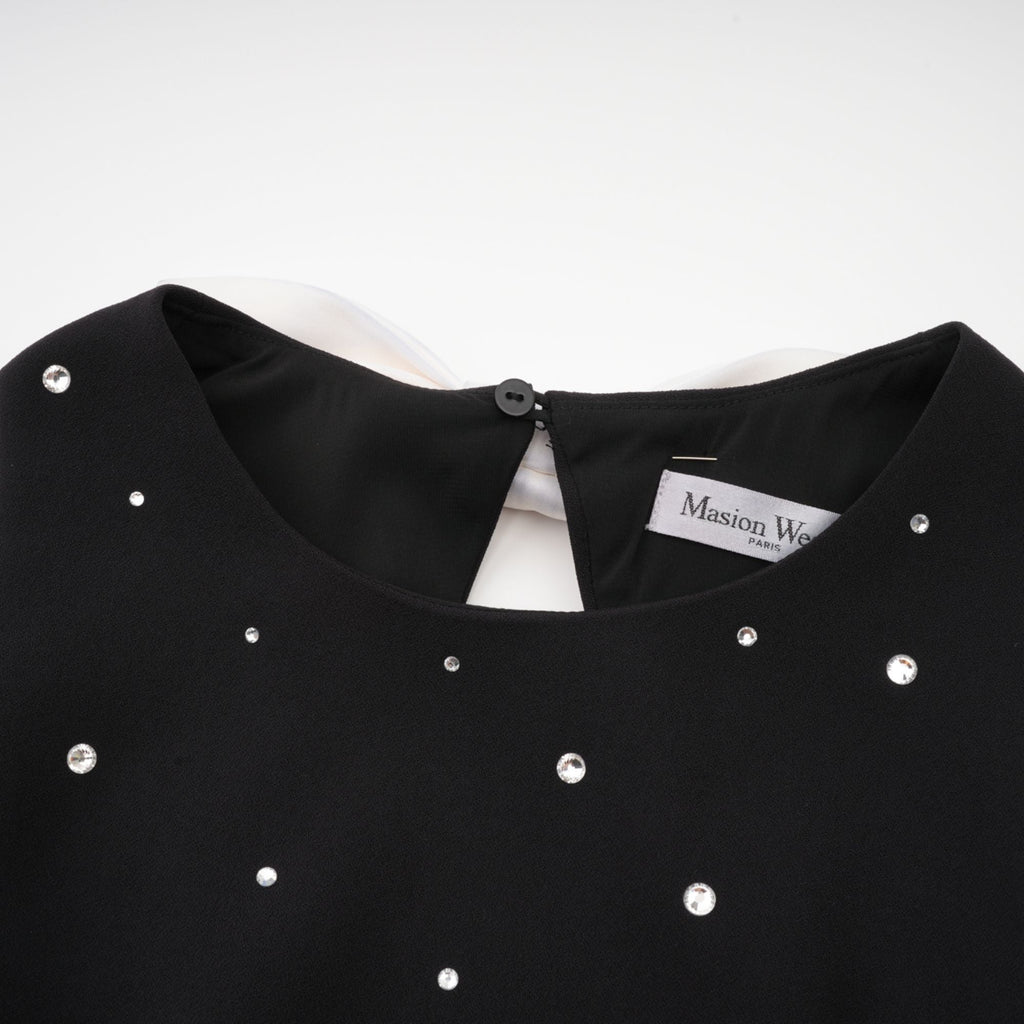 Sandrine fiyonklu mini elbise