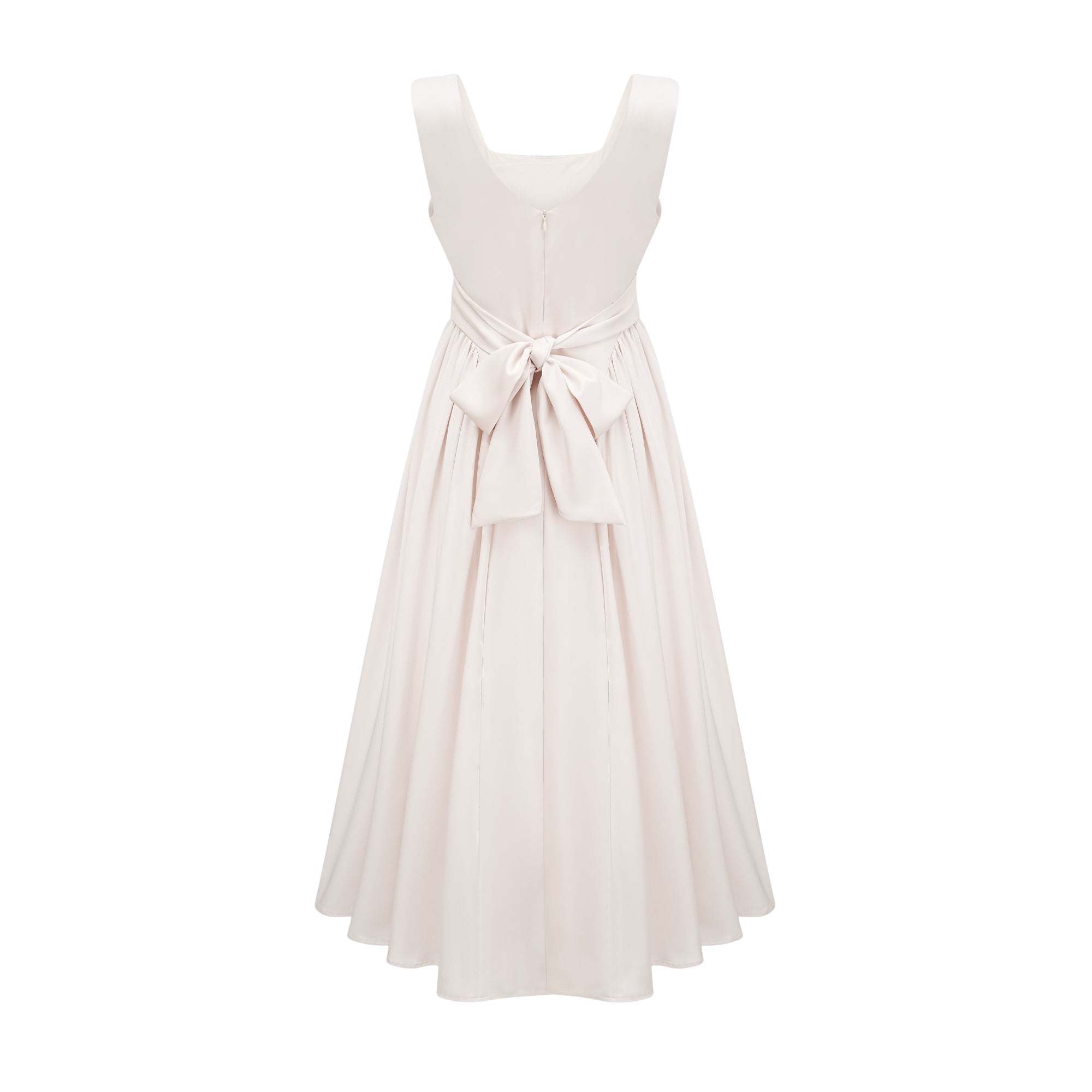 Océane pileli midi elbise