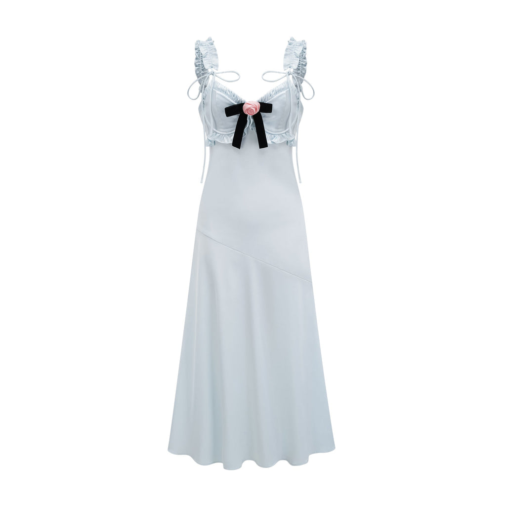 Jaina fırfır midi elbise