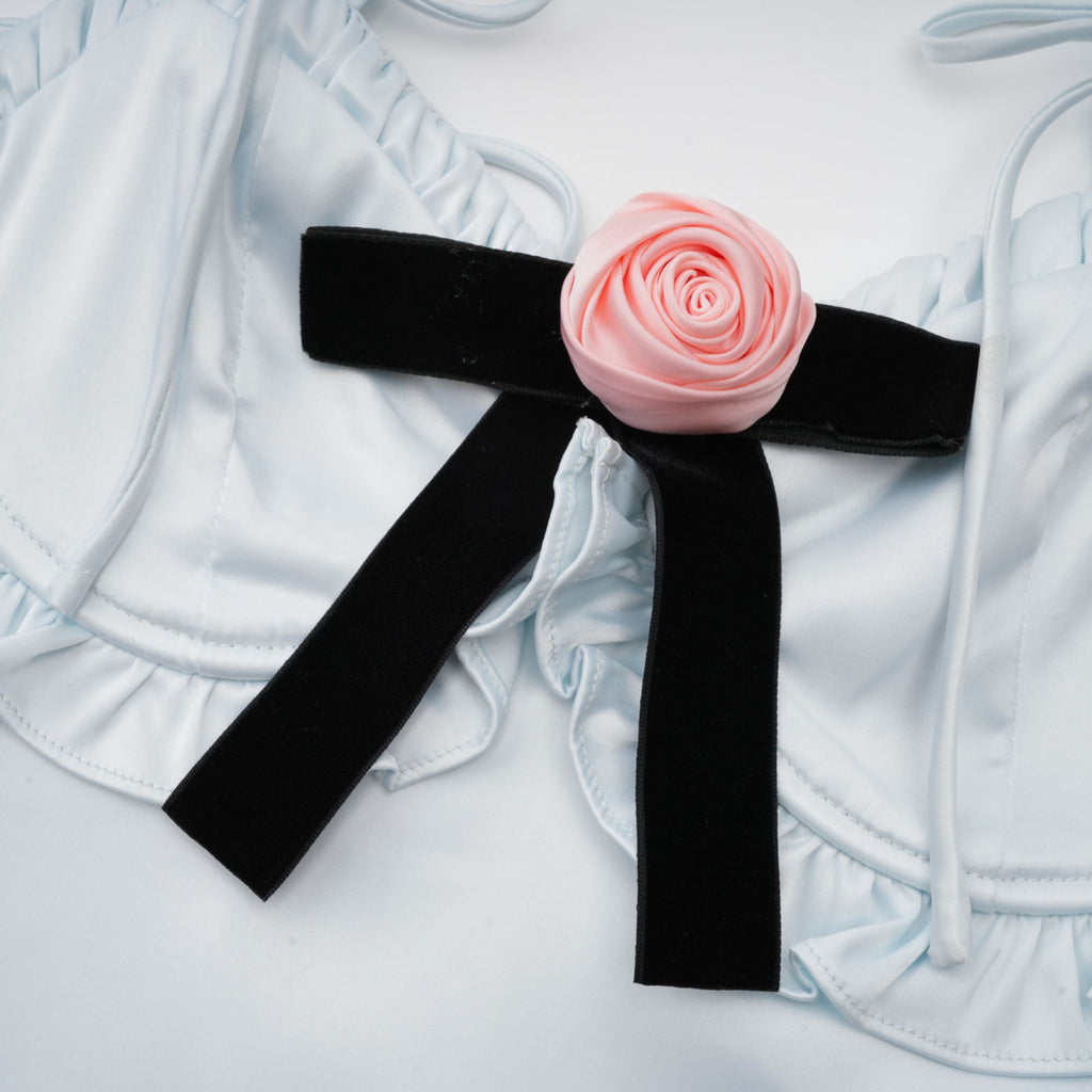 Jaina fırfır midi elbise