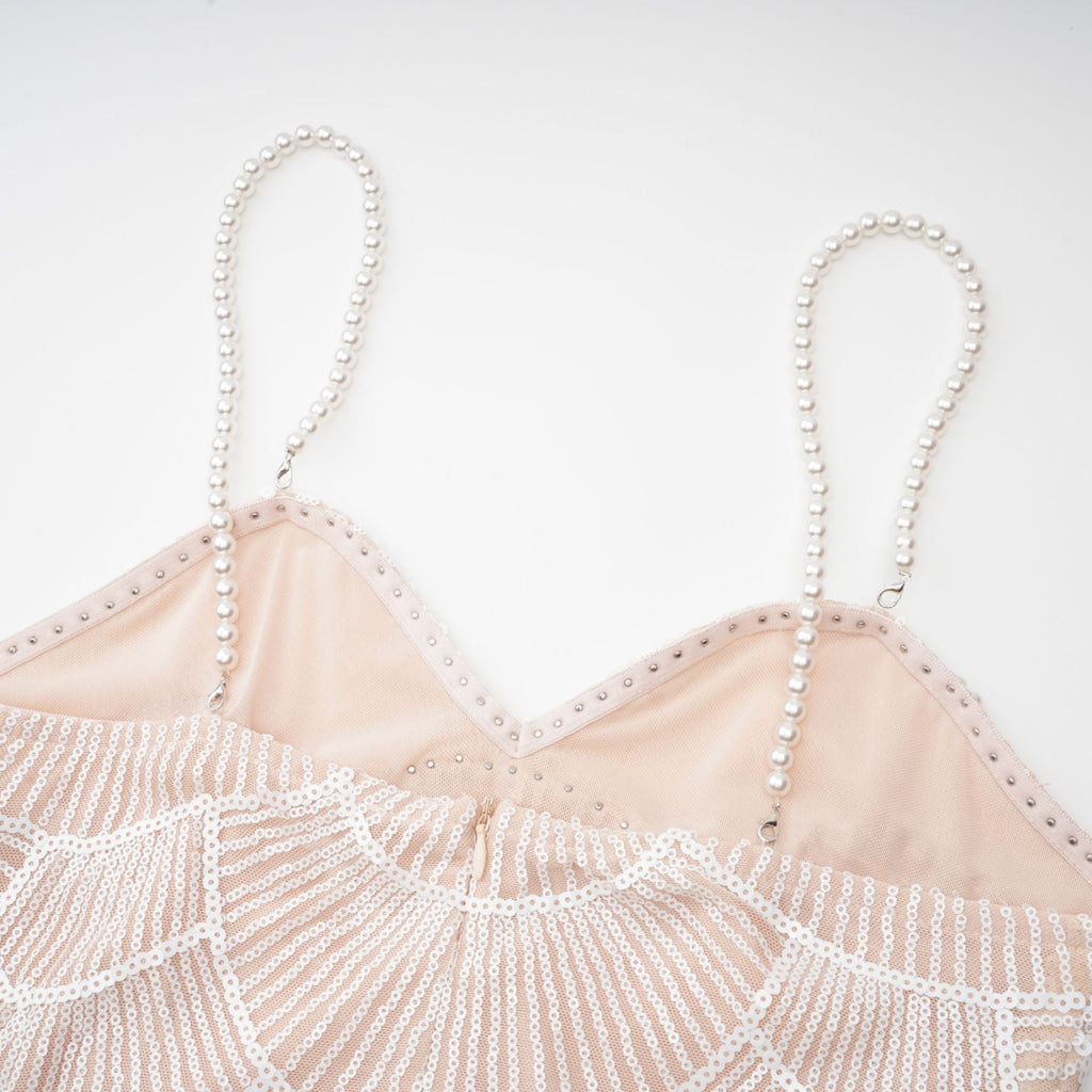 Shiema inci payetli midi elbise