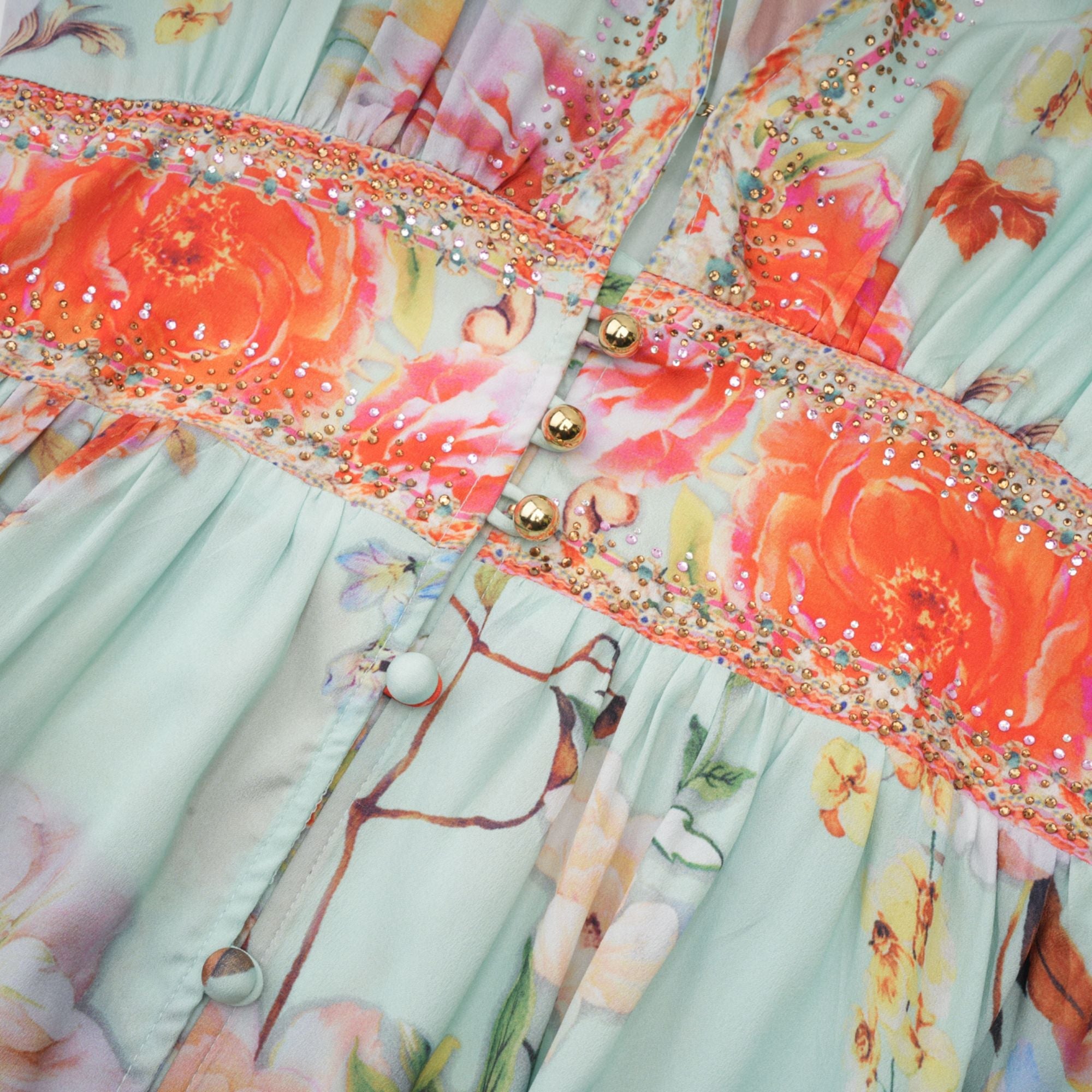 Jailina çiçek maksi elbise