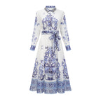 Isabelle desen midi elbise