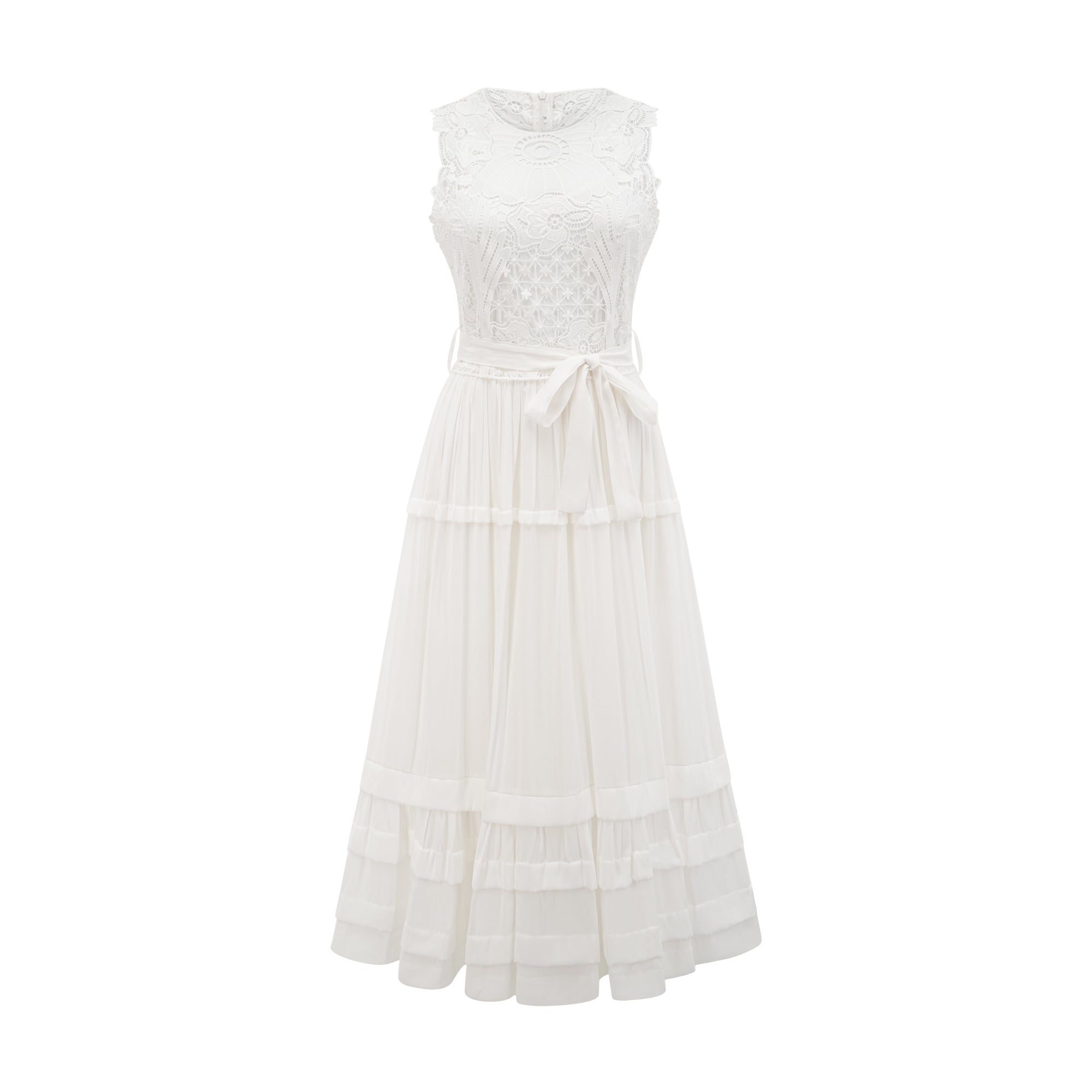 Helen işlemeli midi elbise