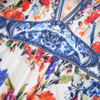 Merle çiçek maksi elbise