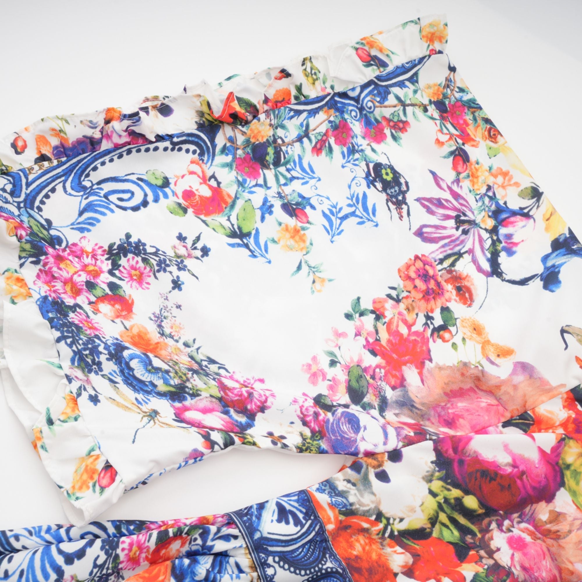 Merle çiçek maksi elbise