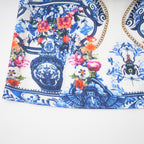 Merle çiçek maksi elbise