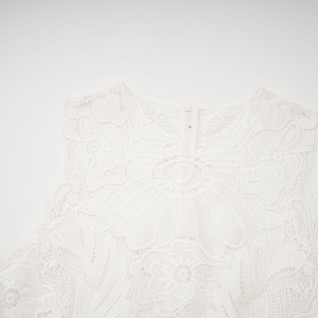 Helen işlemeli midi elbise