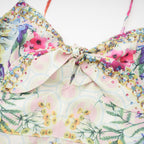 Sylvie desenli midi elbise