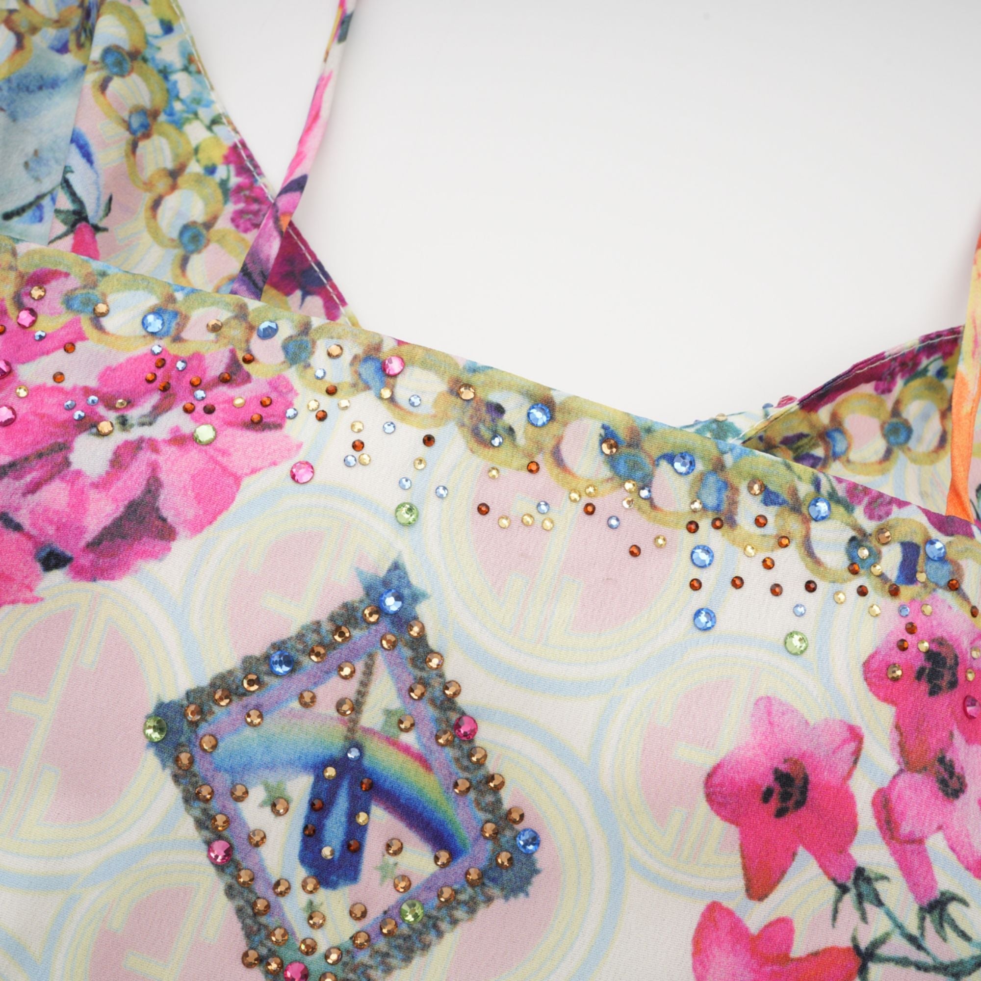 Sylvie desenli midi elbise