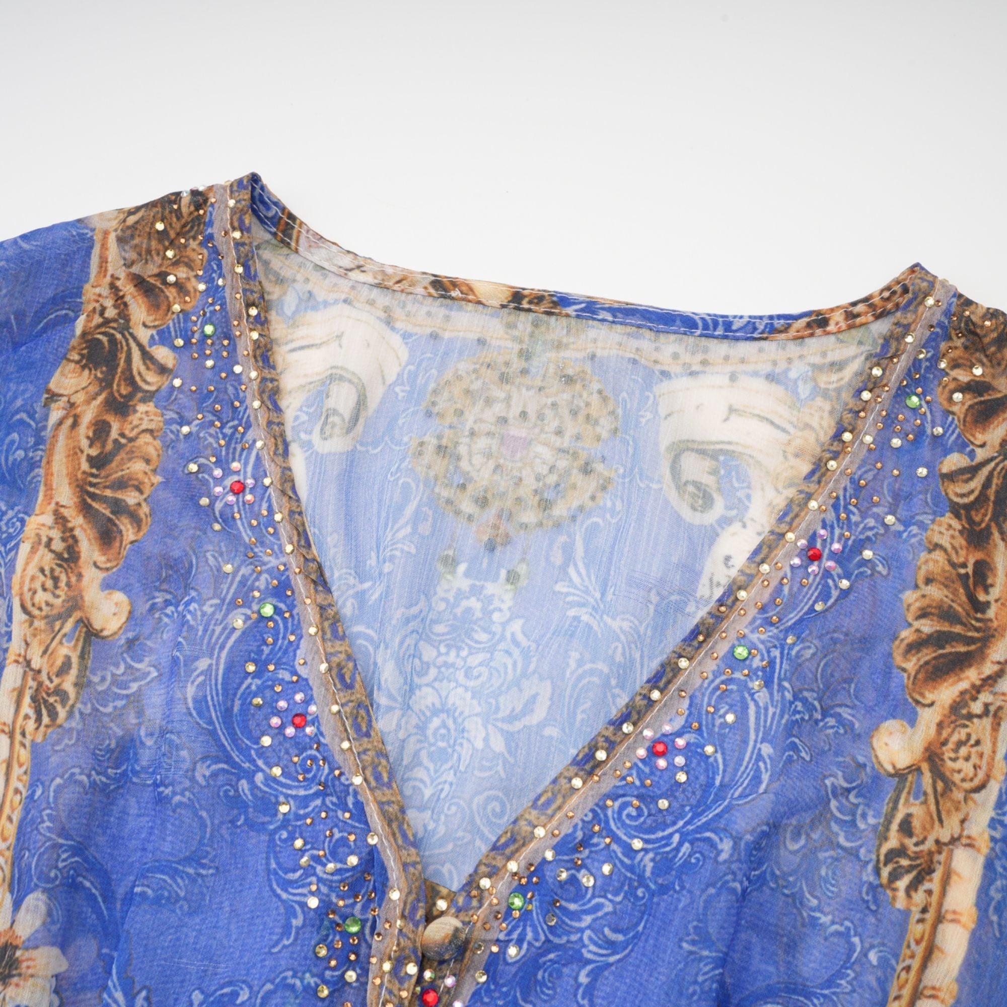 Hélène desenli midi elbise