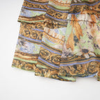 Hélène desenli midi elbise