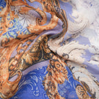 Hélène desenli midi elbise