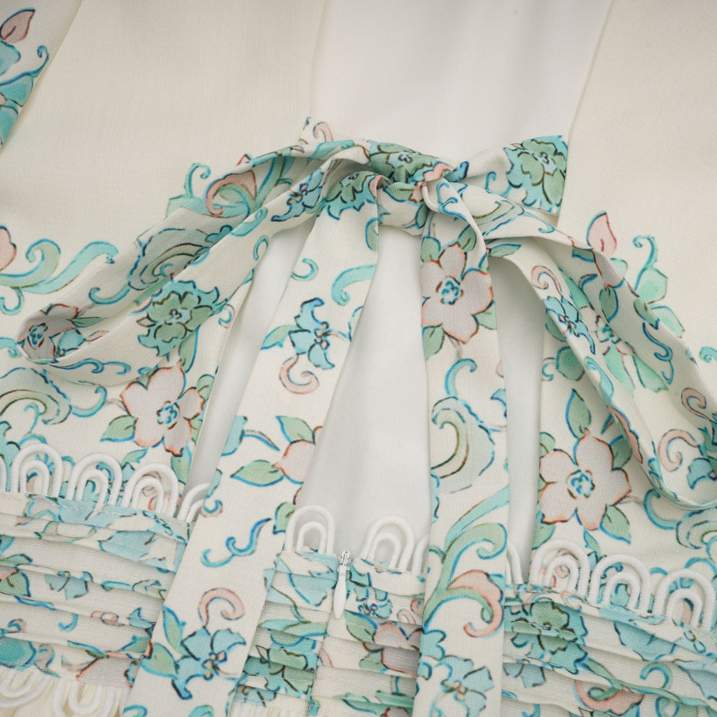 Raphaëlle pileli midi elbise