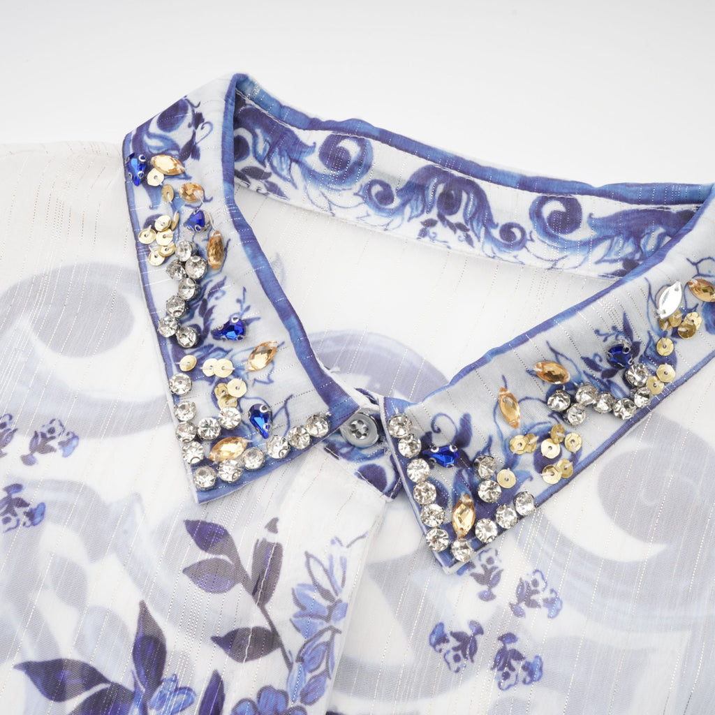 Isabelle desen midi elbise