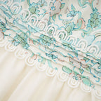 Raphaëlle pileli midi elbise