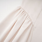 Océane pileli midi elbise