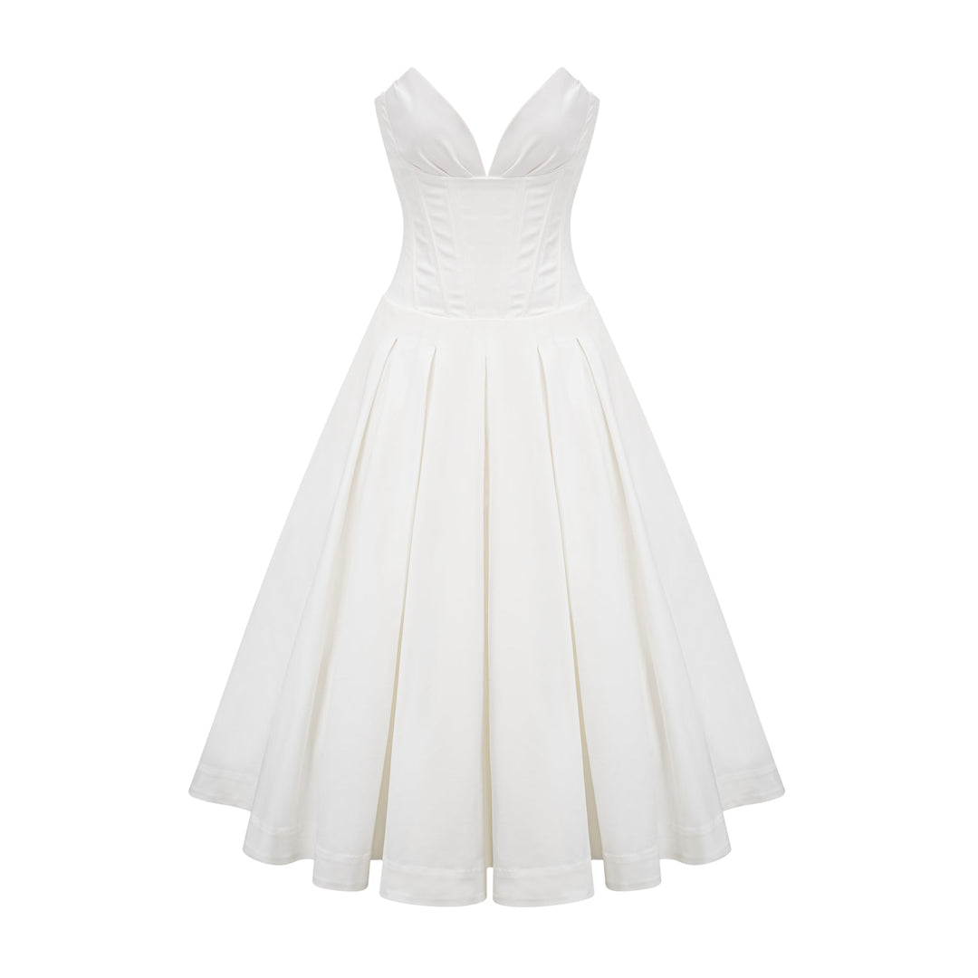 Katherine korse midi Beyaz