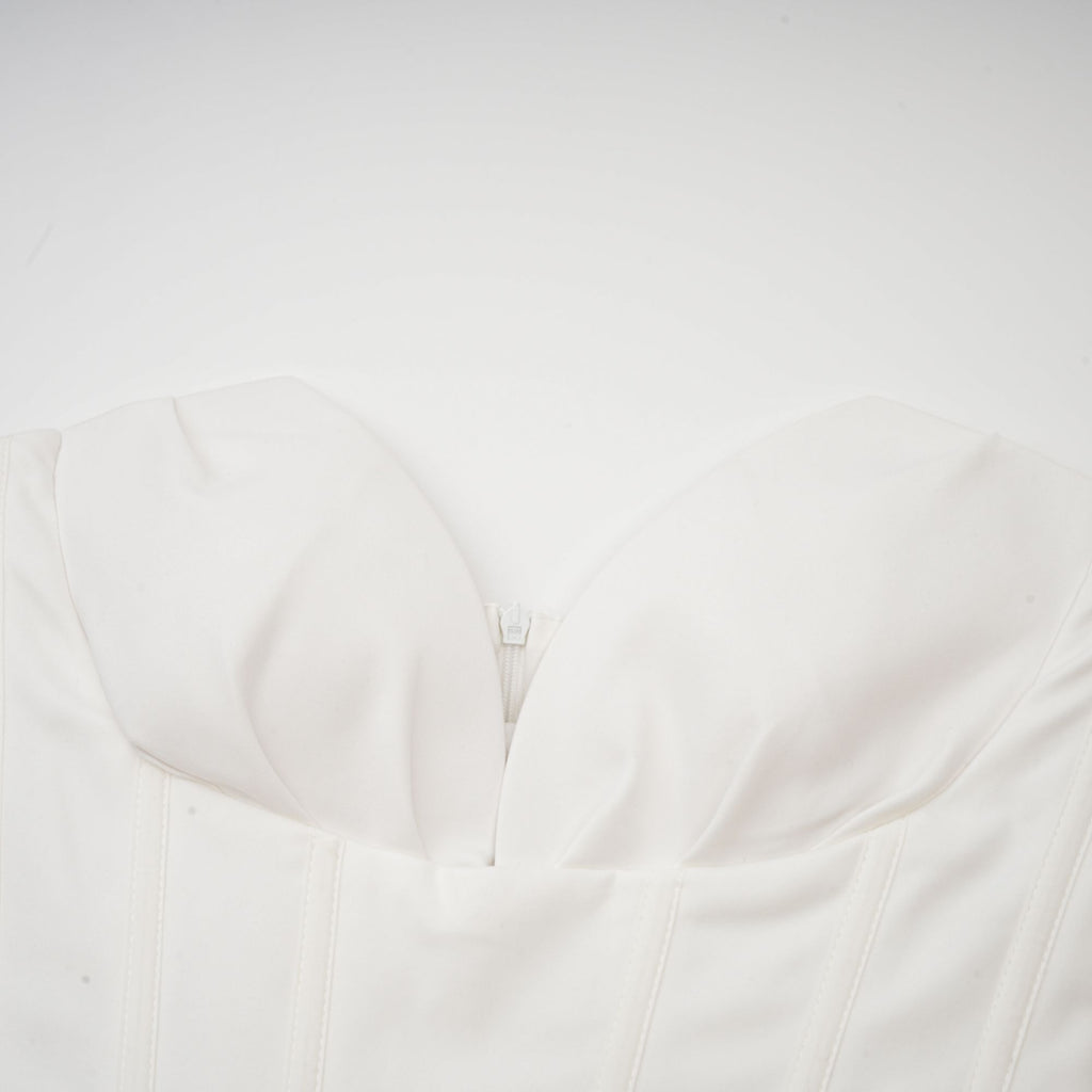 Katherine korse midi Beyaz