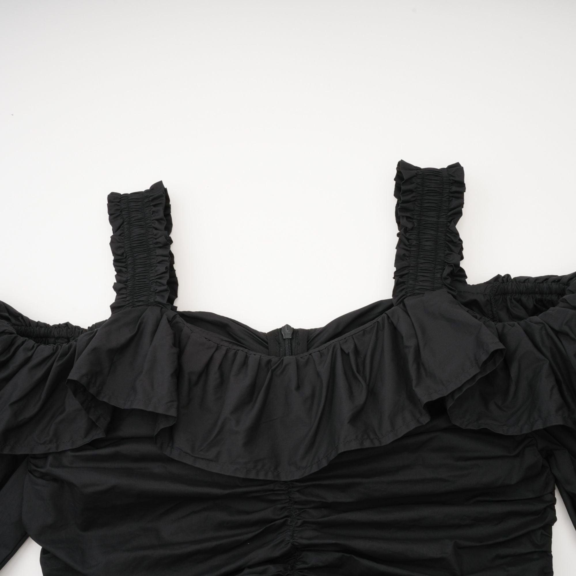 Renée pileli midi elbise