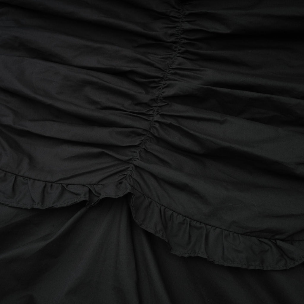 Renée pileli midi elbise