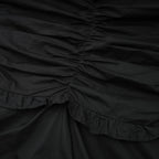 Renée pileli midi elbise