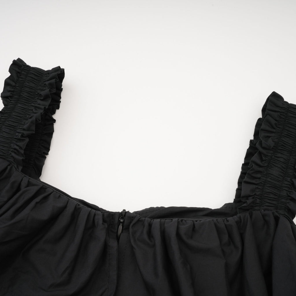 Renée pileli midi elbise