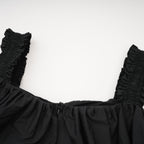 Renée pileli midi elbise