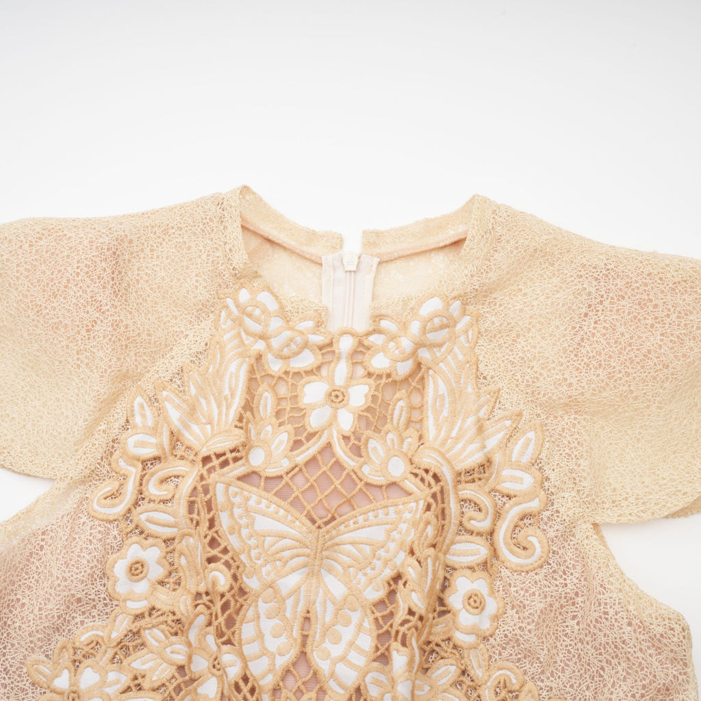 Nerissa pile midi elbise