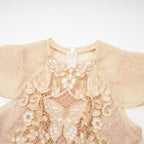 Nerissa pile midi elbise