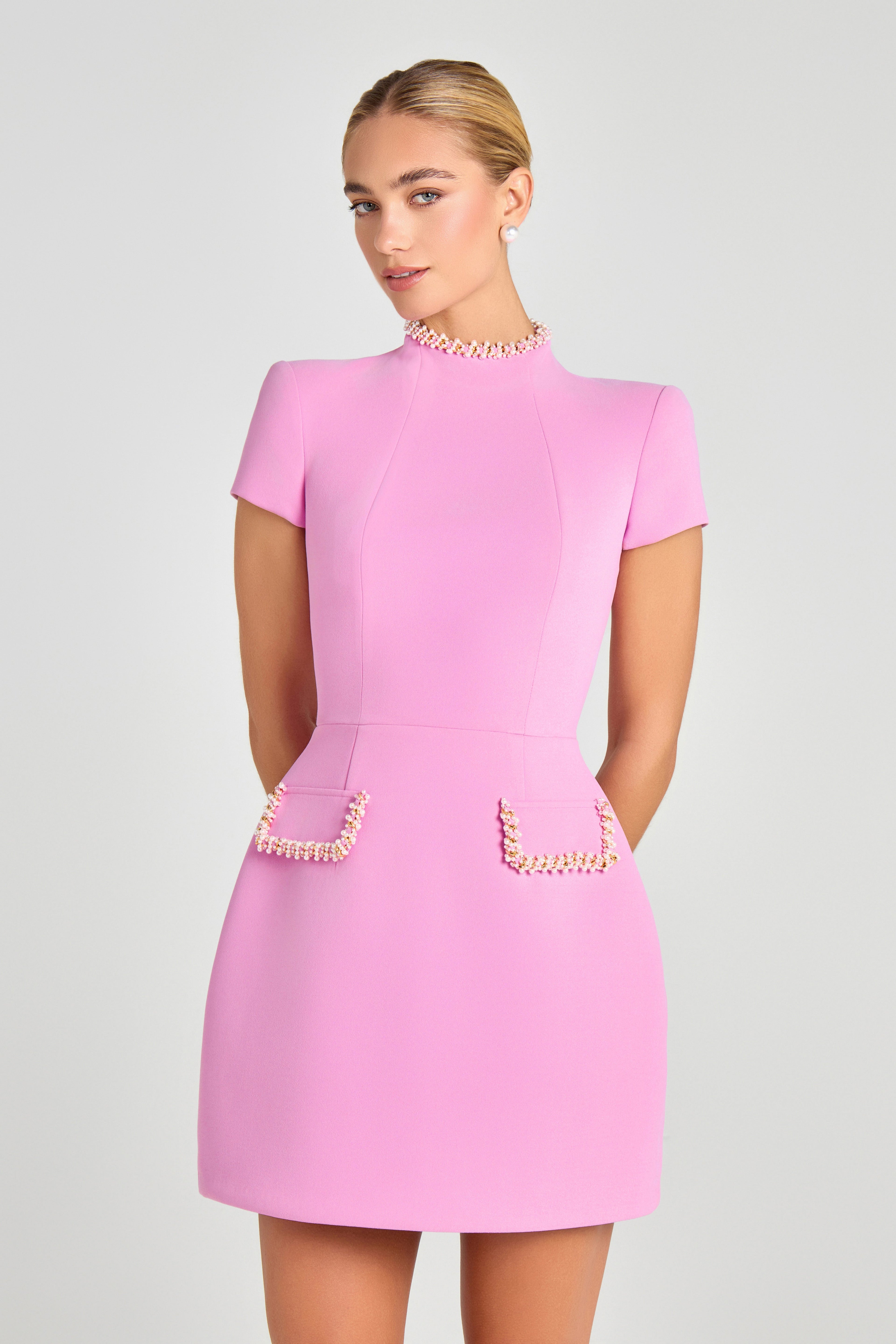 Pembe Mini Elbise