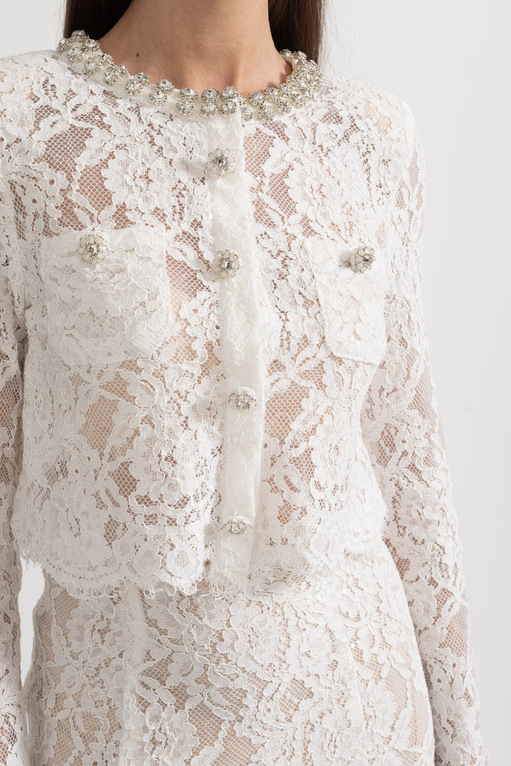 Midi Etekli Dantel Takım