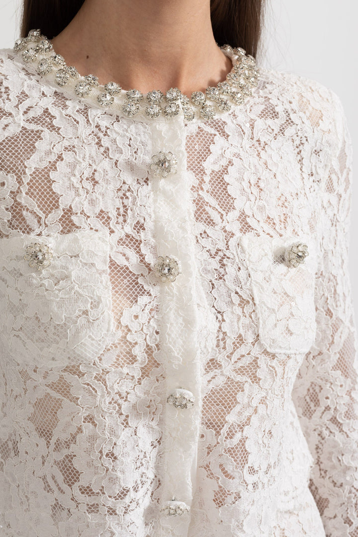 Midi Etekli Dantel Takım