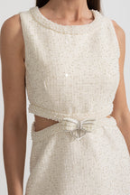 Fiyonklu Payetli Mini Elbise