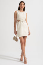 Fiyonklu Payetli Mini Elbise