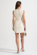 Fiyonklu Payetli Mini Elbise